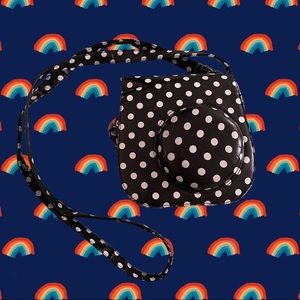Black/White Polka Dot Instax Mini case/purse